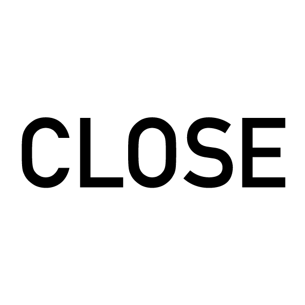 CLOSE(クローズ)文字切り抜きステッカー
