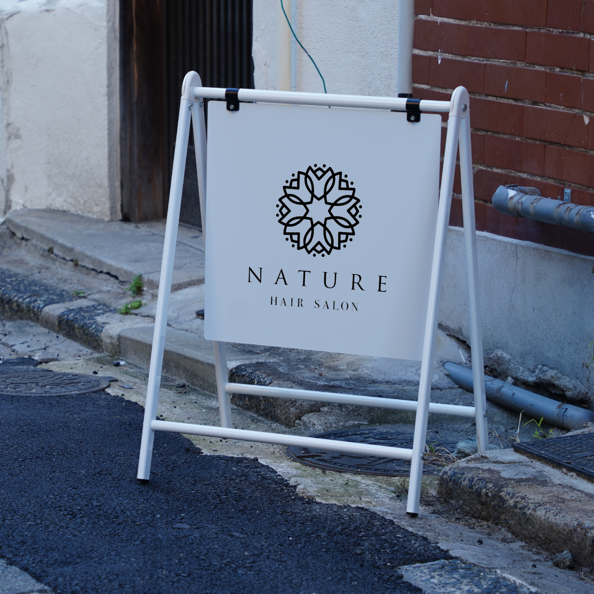 立て看板(白)