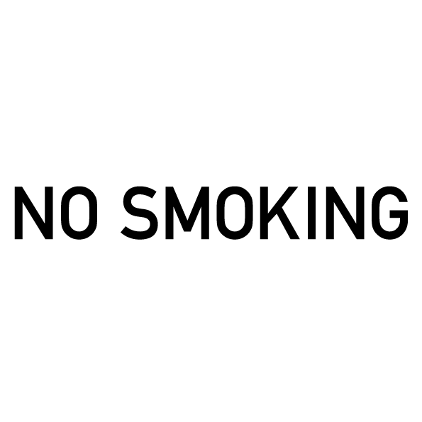 NO SMOKING(禁煙)文字切り抜きステッカー