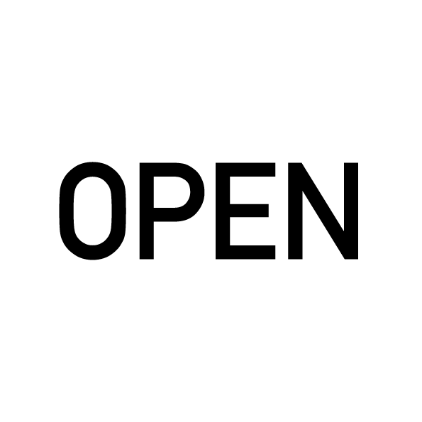 OPEN(オープン)文字切り抜きステッカー