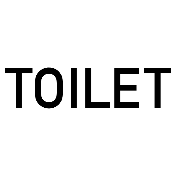 TOILET(トイレ)文字切り抜きステッカー